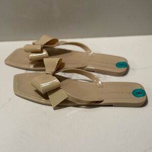 BCBG Beige Bow Sandals Jelly Sandals